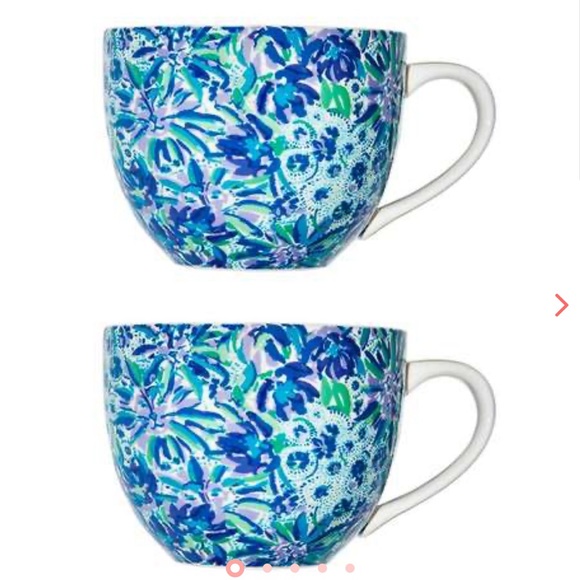 New Lilly Pulitzer Ceramic Mugs - Set of 2 - Picture 1 of 2